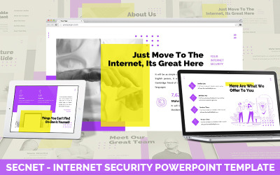 Secnet - modelo de PowerPoint de segurança da Internet