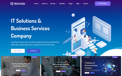 Techvio – IT megoldások és üzleti szolgáltatások webhelysablonja