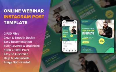 Webinar Online Instagram Social Media Post Design