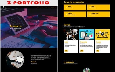 Z-Portfolio- Tam Duyarlı Çalışma Açılış Sayfası Şablonu