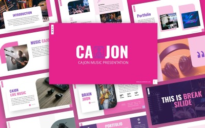 Cajon - Music Multipurpose PowerPoint šablony