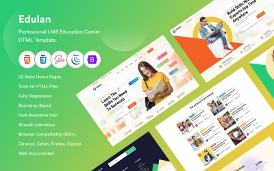 Edulan - Online utbildning och LMS HTML-mall