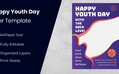 Happy Youth Day Modern Party Flyer