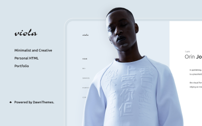 Viola | Personal, Portfolio Landing Page Template