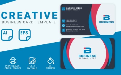 Curvy Business Card - Corporate Identity