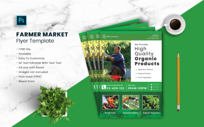 Farmer market Flyer Template vol.05