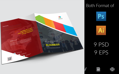 8 Сolor Presentation Folder Modèle d&amp;#39;identité d&amp;#39;entreprise