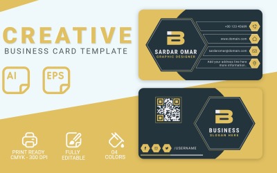 Polygon Business Card - Corporate Identity Template