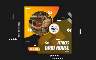 Bannière de médias sociaux Fitness Gym House