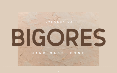 Bigores - ręcznie robiona czcionka San Serif
