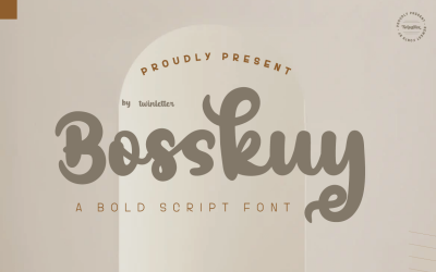 Bosskuy - Skript handgeschriebene Schriftart