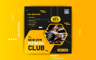 Conception de bannière de médias sociaux pour le club de remise en forme
