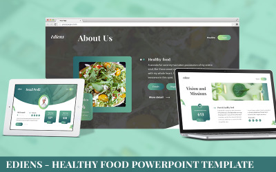 Ediens - PowerPoint-sjabloon voor gezonde voeding