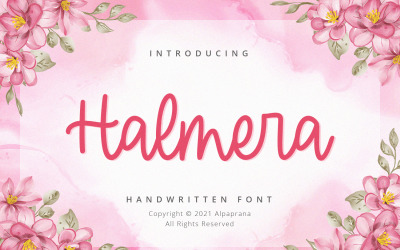 Halmera - Handskrivet typsnitt
