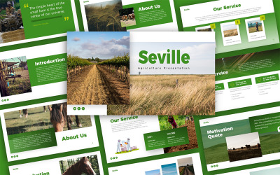 Modelo de PowerPoint de apresentação de agricultura de Sevilha