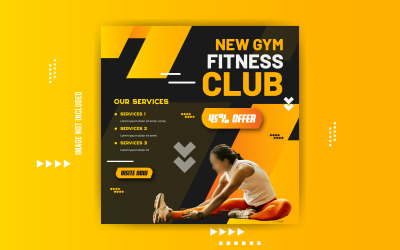 Nový banner na sociální média ve fitness klubu