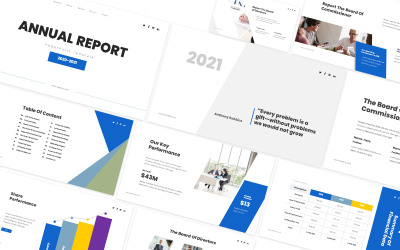 Sjabloon voor PowerPoint-jaarverslag