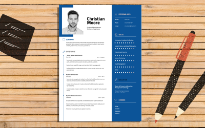 Christian Moore - szablon kreatywnego CV