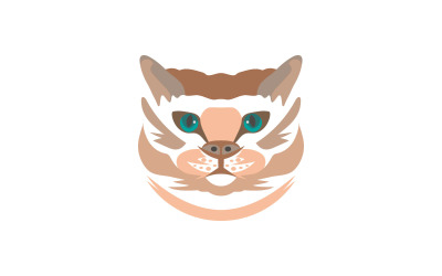 Chytrá kočka medvěd Logo šablona