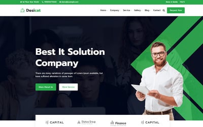 Desicat - Modelo de site de solução de TI e serviços empresariais