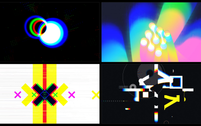 Distortion Glitch Logo Pack After Effects Template 4in1