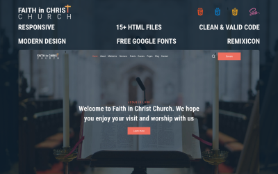 Plantillas gratuitas para sitios web cristianos: cree un sitio web gratuito para  iglesias cristianas