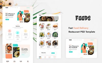 Fast Food Delivery Restaurant PSD-mall