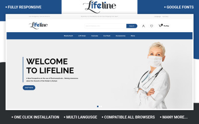 Lifeline - motyw Opencart dla sklepu medycznego