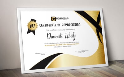 Plantilla de certificado de plata, bronce y oro