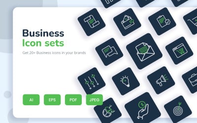 Professzionális üzleti ikon készlet