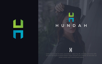 Шаблон логотипа H письмо Hundah