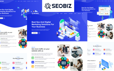 Seobiz - SEO &amp;amp; digitaal marketingbureau Bootstrap 5 HTML-sjabloon