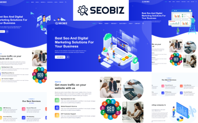 Seobiz - Seo &amp;amp; Digital Marketing Agency Bootstrap 5 HTML шаблон