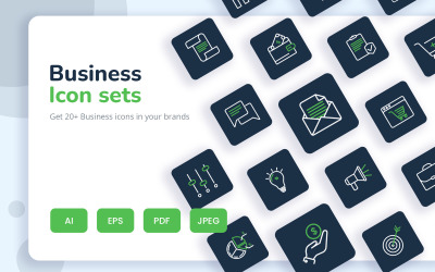 Set di icone professionali aziendali