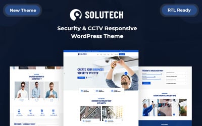 Solutech - Responsywny motyw WordPress na temat bezpieczeństwa i CCTV