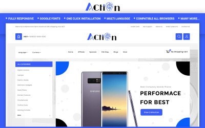 Akció - Elektronikai áruház Opencart témája