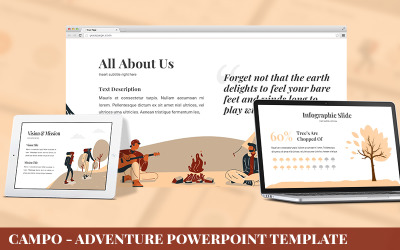 Campo - modelo de PowerPoint de aventura