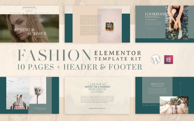 Infinity Fashion - Elementor Template Kit - WooCommerce (Online Shop) Compatible - 10 Pages Included