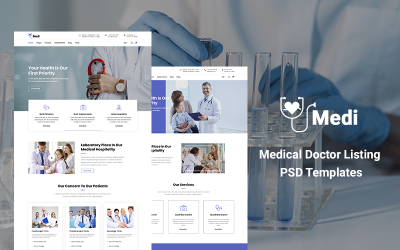 Medi - Plantilla PSD de listado de médicos
