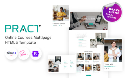 Pract - Plantilla para sitio web de cursos en línea