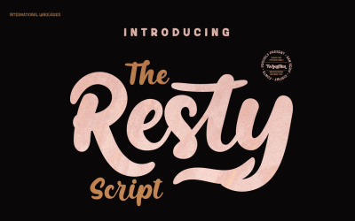 Resty - Handgeschriebene Schriftart in Fettschrift