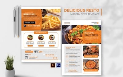 Delicious Meatly Resto Flyer