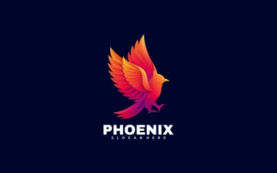 Phoenix-Farbverlauf-Logo-Stil