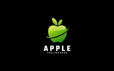 Plantilla de logotipo degradado de Apple
