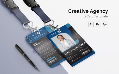 Creative Agency Id Card Print Template