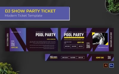 DJ Show Ticket Print Template