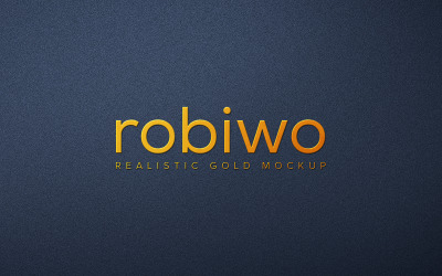 Makieta logo w stylu złotego efektu tekstowego