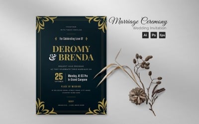 Marriage Ceremony Wedding Invitation