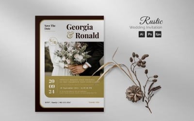 Приглашение на свадьбу в деревенском стиле