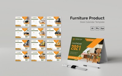 Calendario de escritorio de productos de muebles